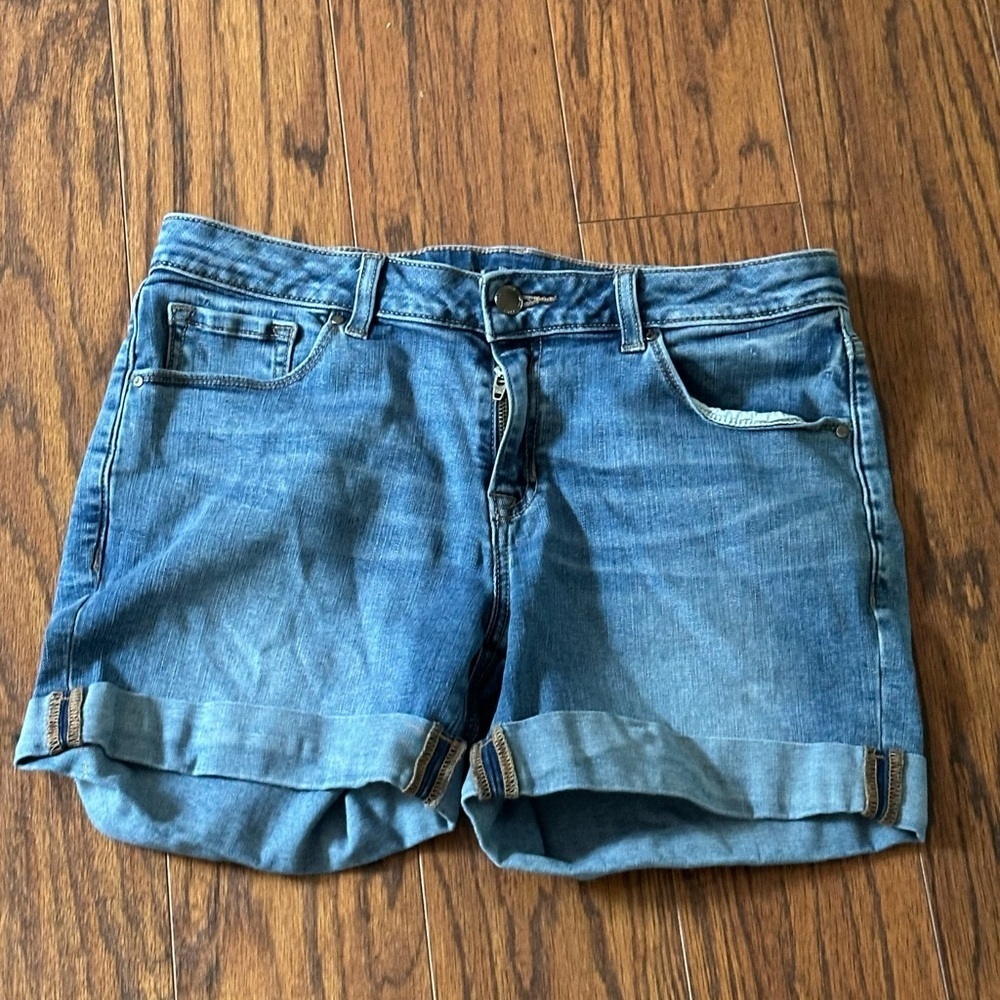 Apt. 9 Blue Jean Shorts with Soft Distressed Denim